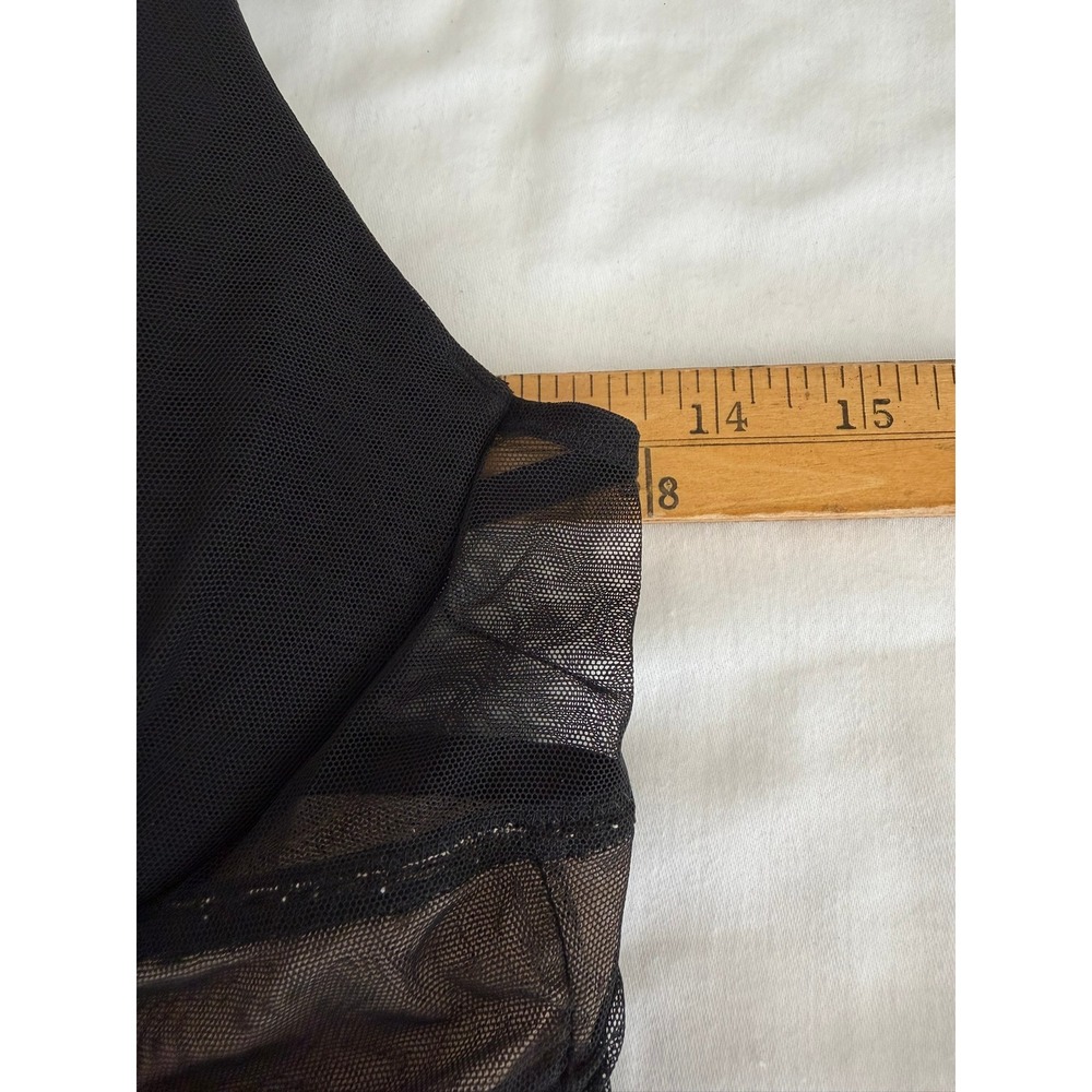 Victorias Secret 36C Black Ruched Lace Garter Chemise Lingerie Padded Underwire - Picture 6 of 15
